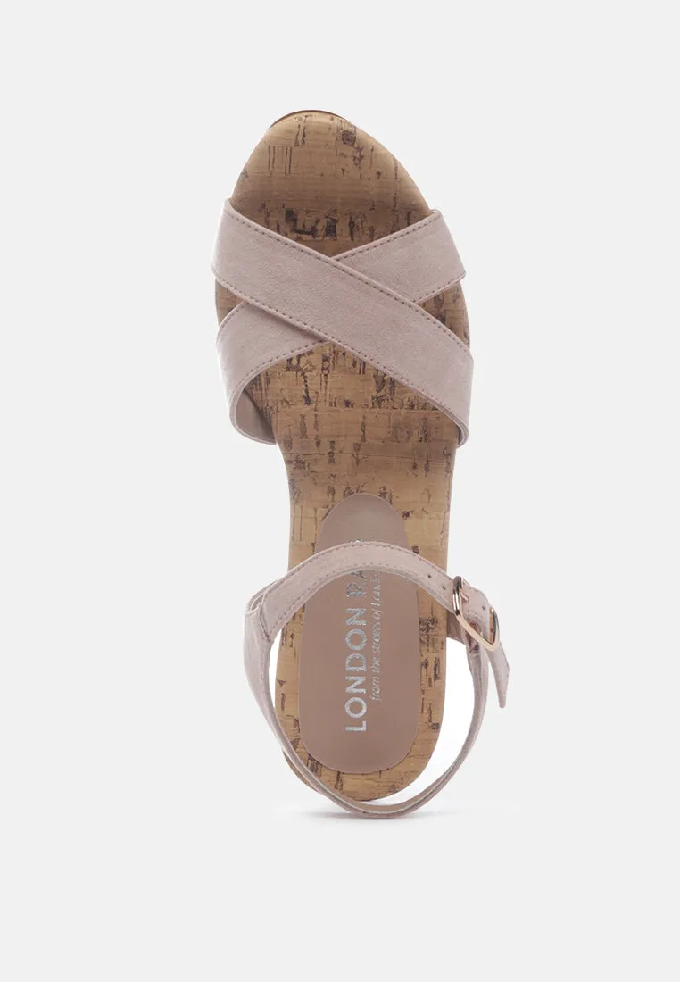aelia faux suede high block heel sandal