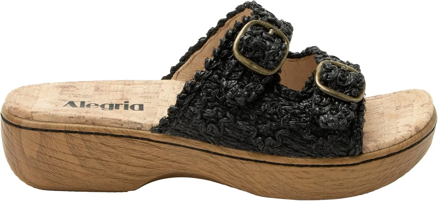 Alegria Women Oona Slide Sandal Adjustable Buckle Straps