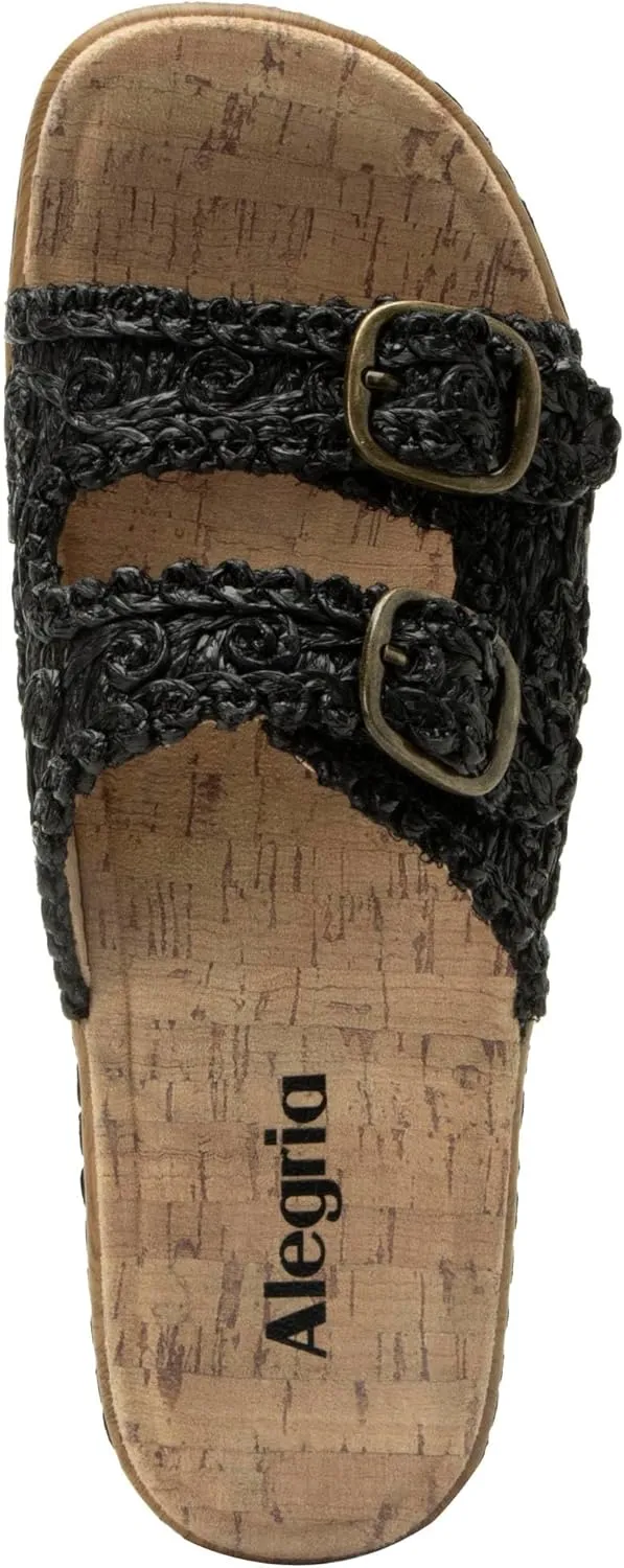 Alegria Women Oona Slide Sandal Adjustable Buckle Straps