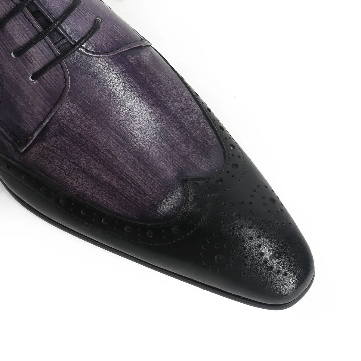 Antique Bi-Color Wingtip Derby Shoes
