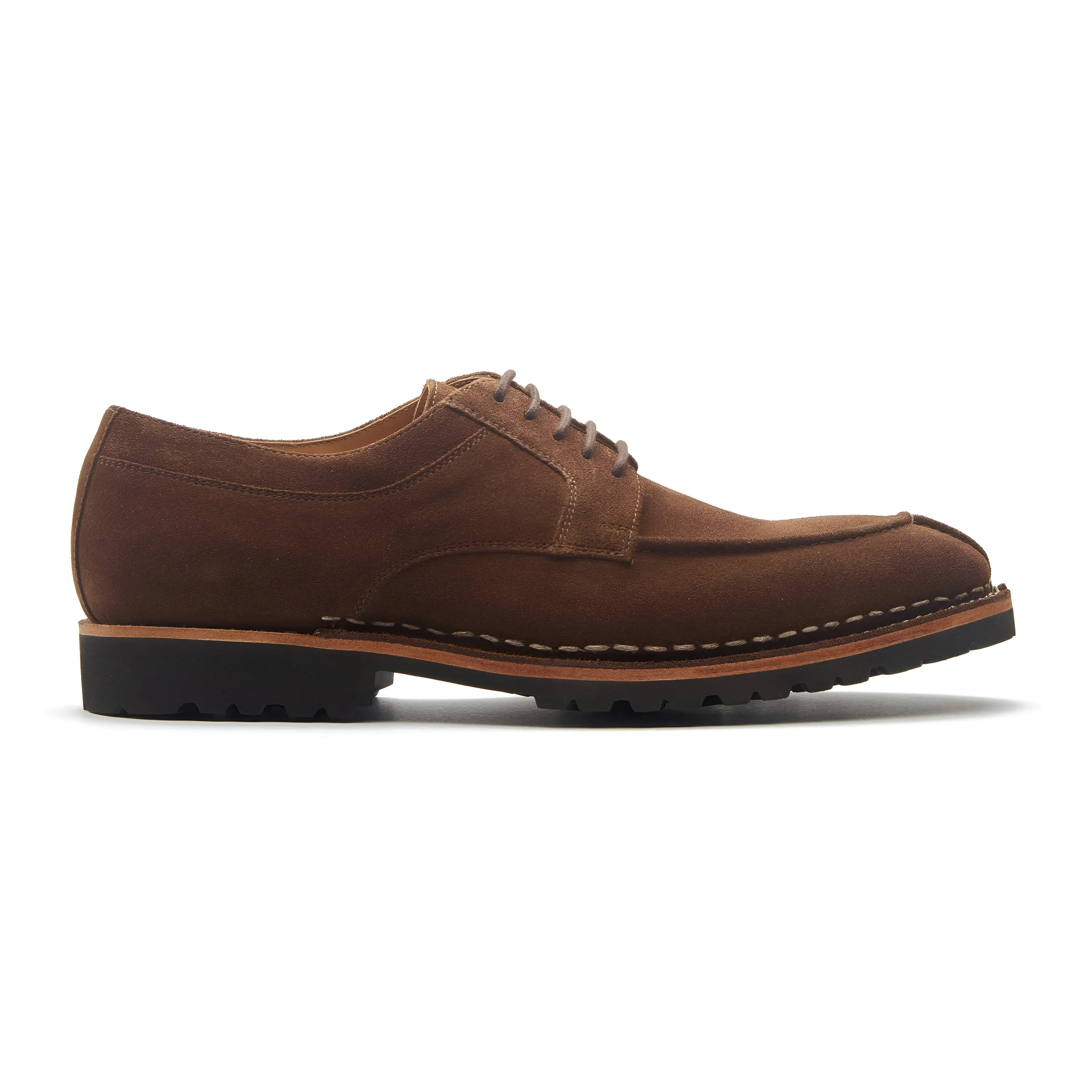 Aurora Split Toe Derby - Snuff Repello Suede | Norwegian Construction