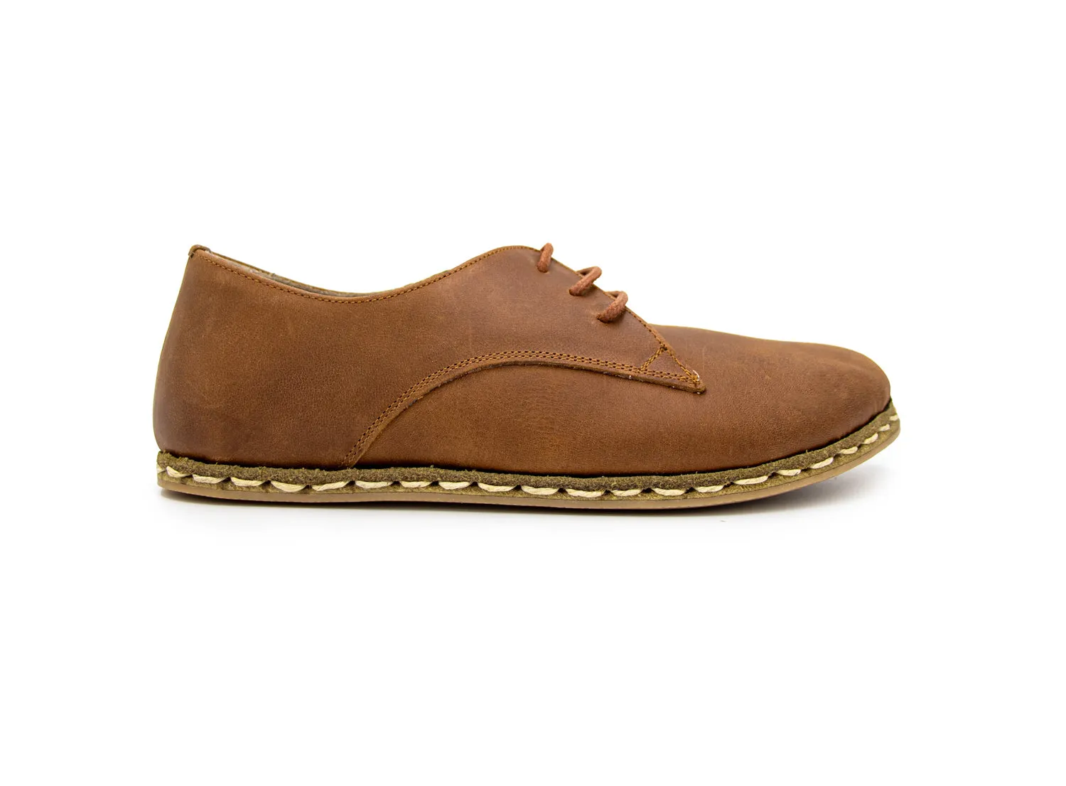 Barefoot Derby Shoes Tan Men