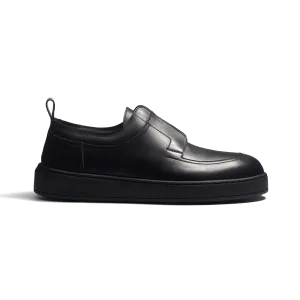 Basket Chasse On Time élastique [cuir veau box noir]