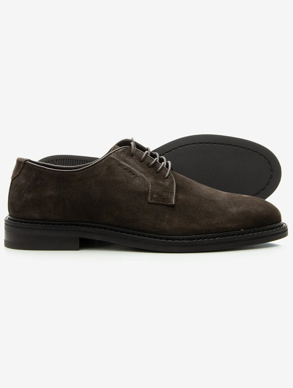 Bidford Low Lace Suede Shoe Ebony Brown