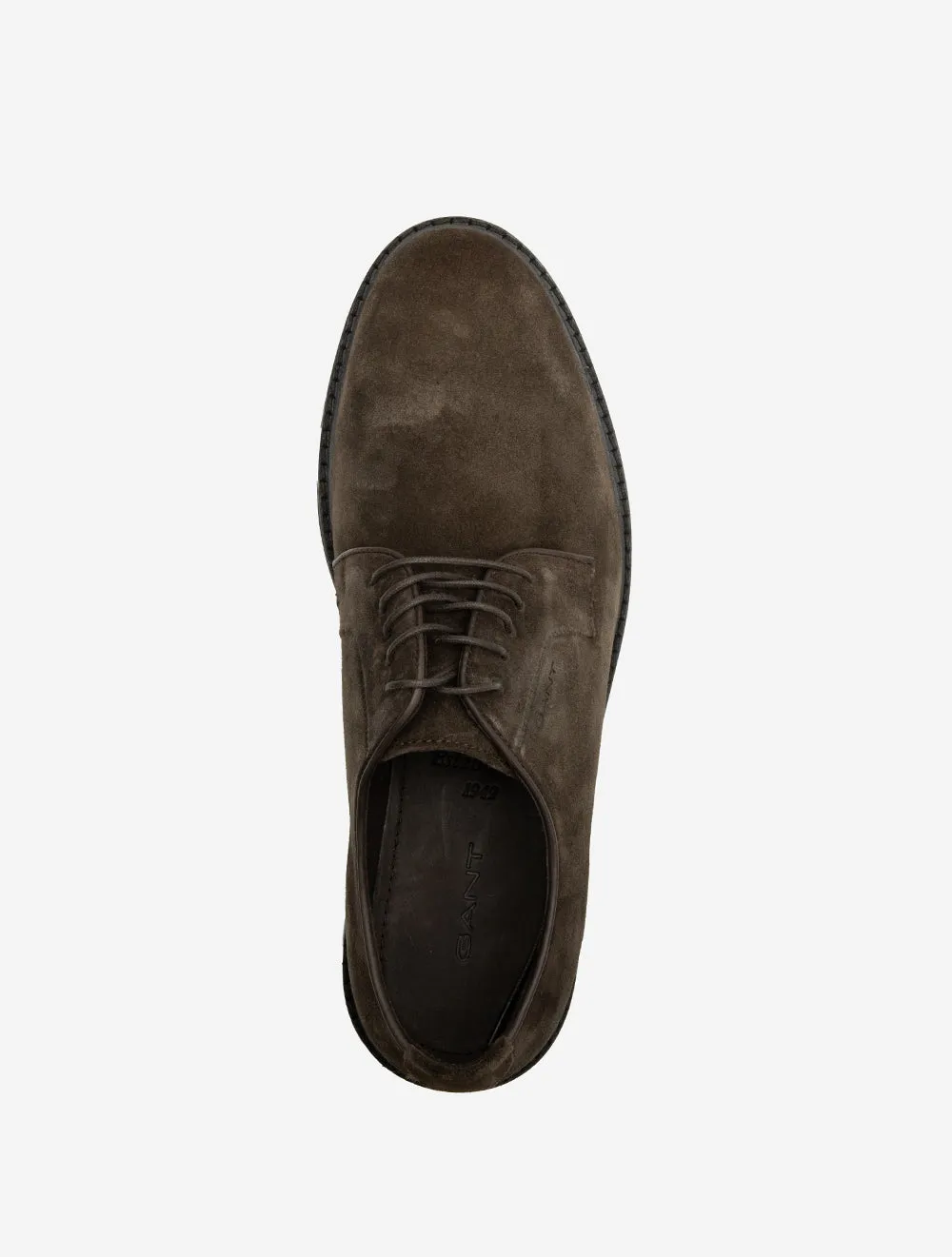 Bidford Low Lace Suede Shoe Ebony Brown