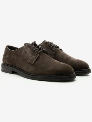 Bidford Low Lace Suede Shoe Ebony Brown