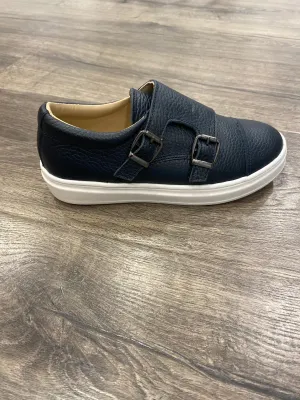 BLUBLONC HARPER NAVY BOYS  BUCKLED WINGTIP LOAFER