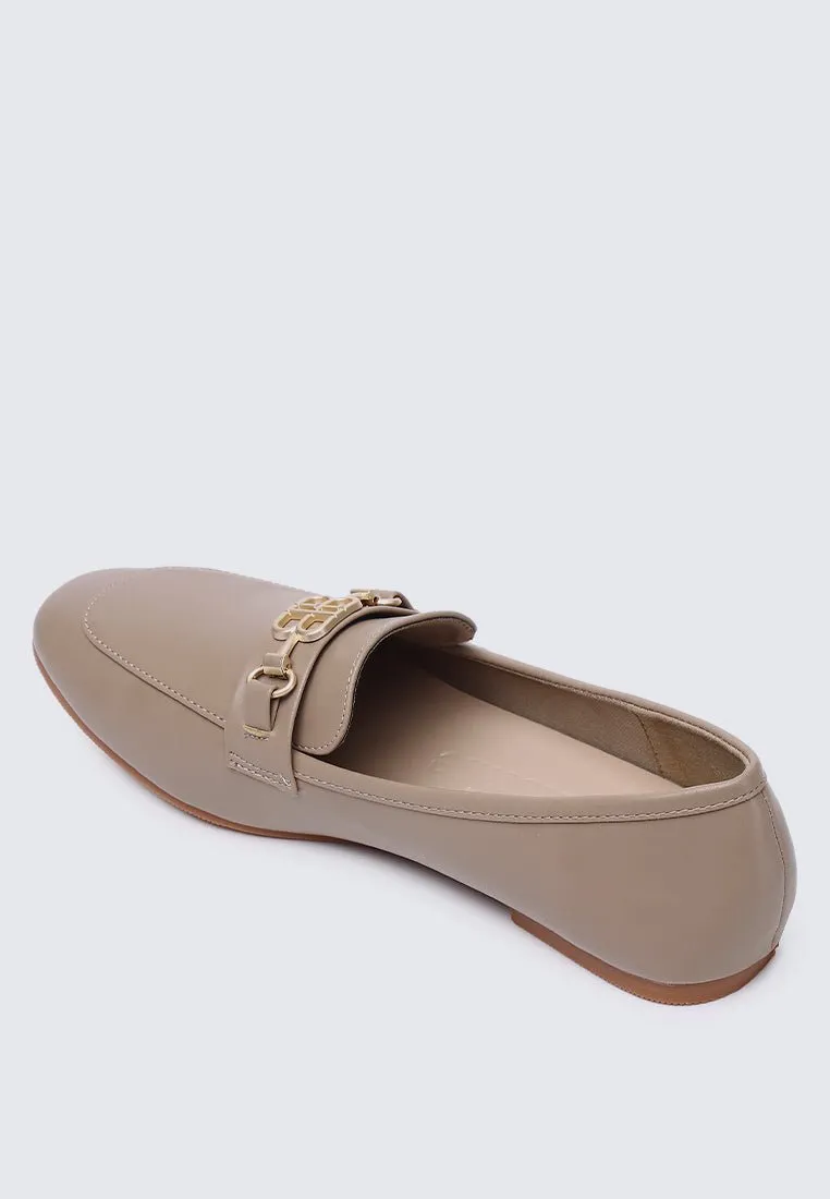 Britt Comfy Loafers In Taupe
