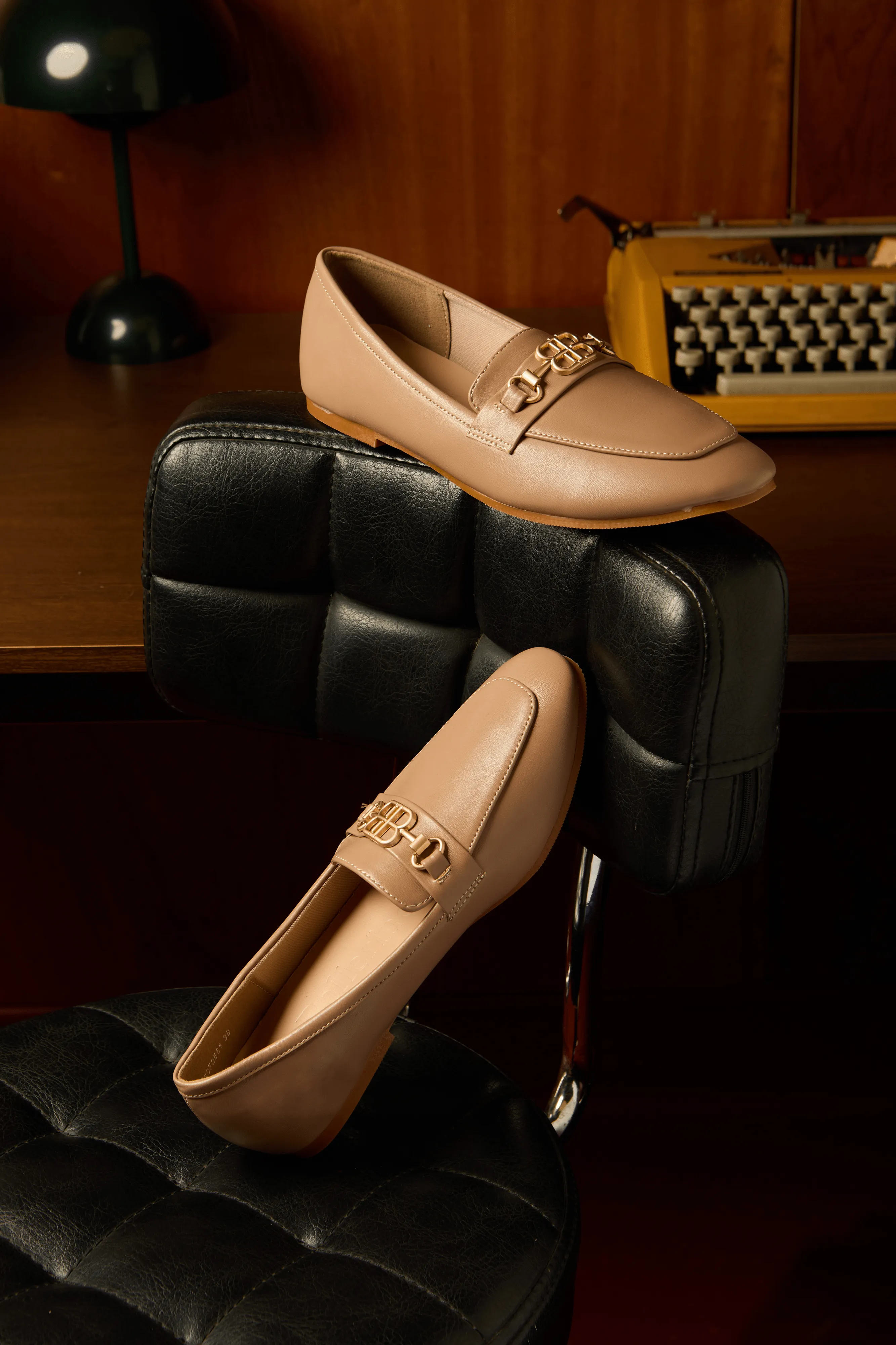 Britt Comfy Loafers In Taupe