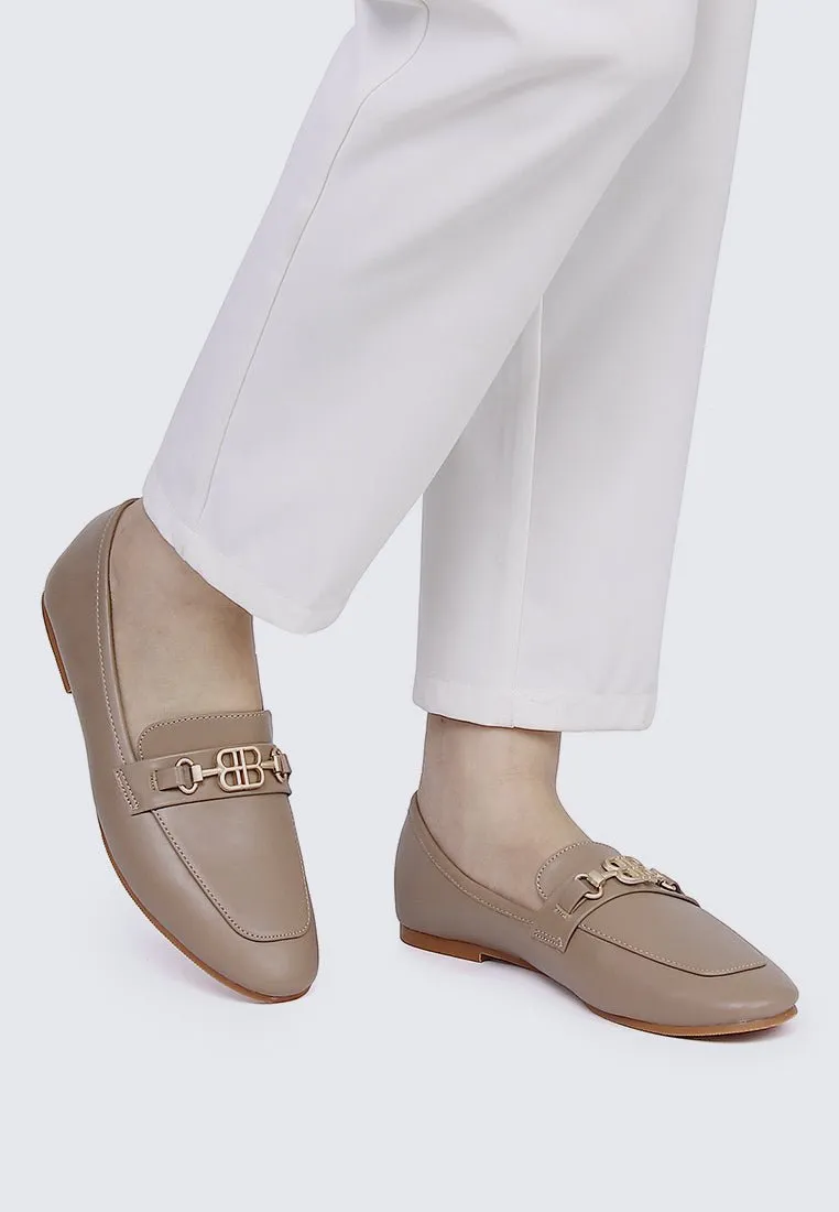 Britt Comfy Loafers In Taupe