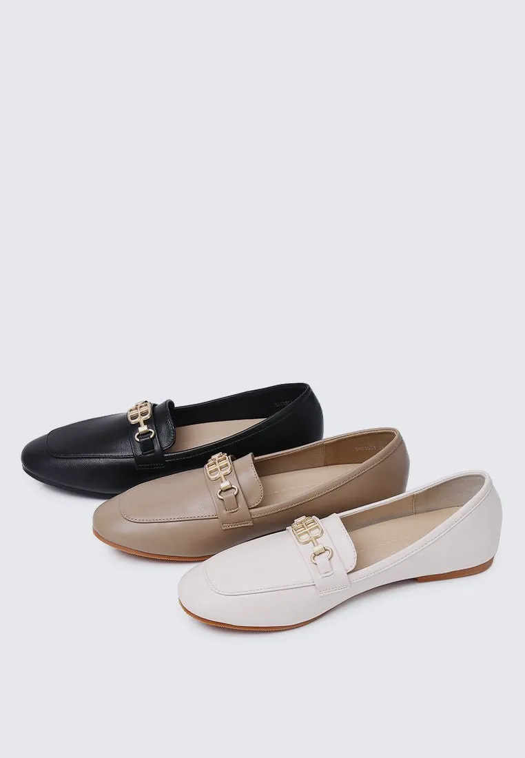 Britt Comfy Loafers In Taupe