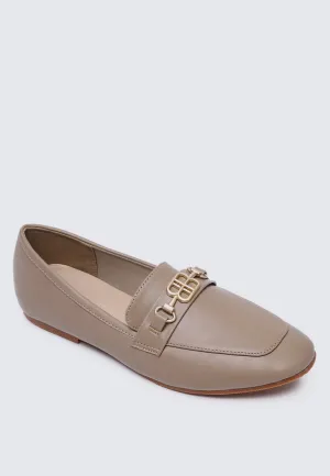 Britt Comfy Loafers In Taupe