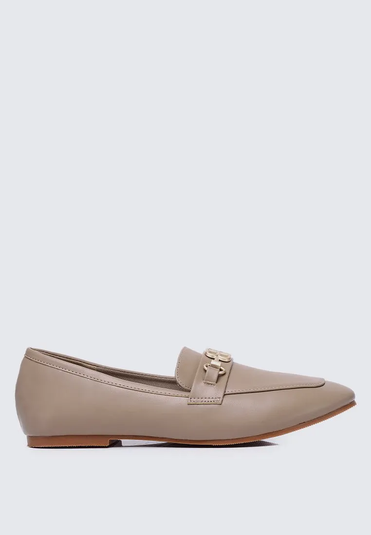 Britt Comfy Loafers In Taupe