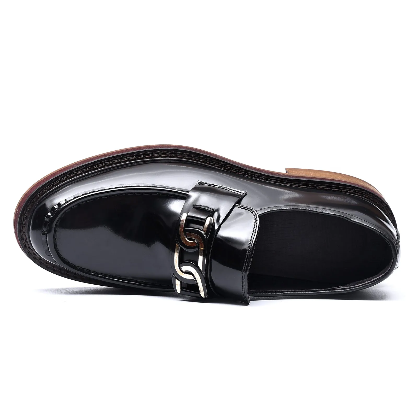 Calfskin Loafers Shoes with Horsebit Glossy