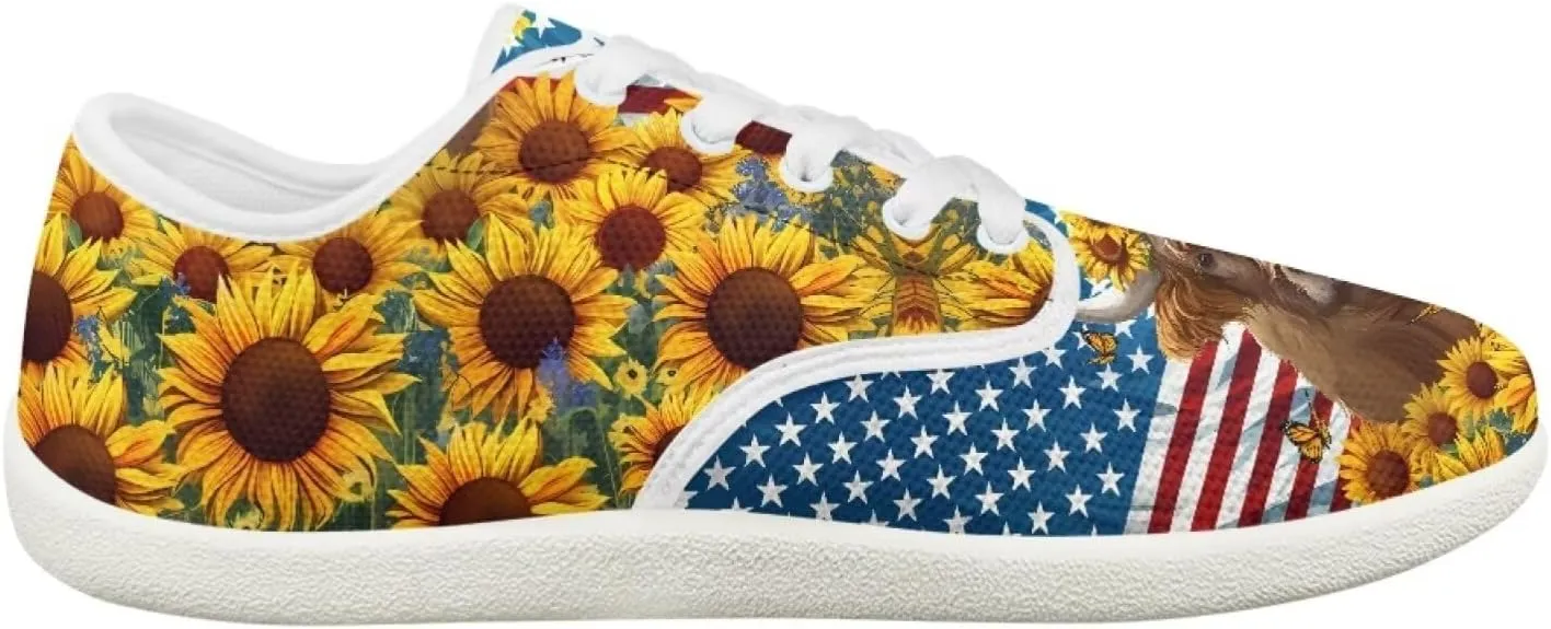 chaqlin Cow Print Shoes for Women Men Wide Round Toe Tennis Sneakers Anti Slip Zero Drop Lace Up Shoe Low Top Sneaker