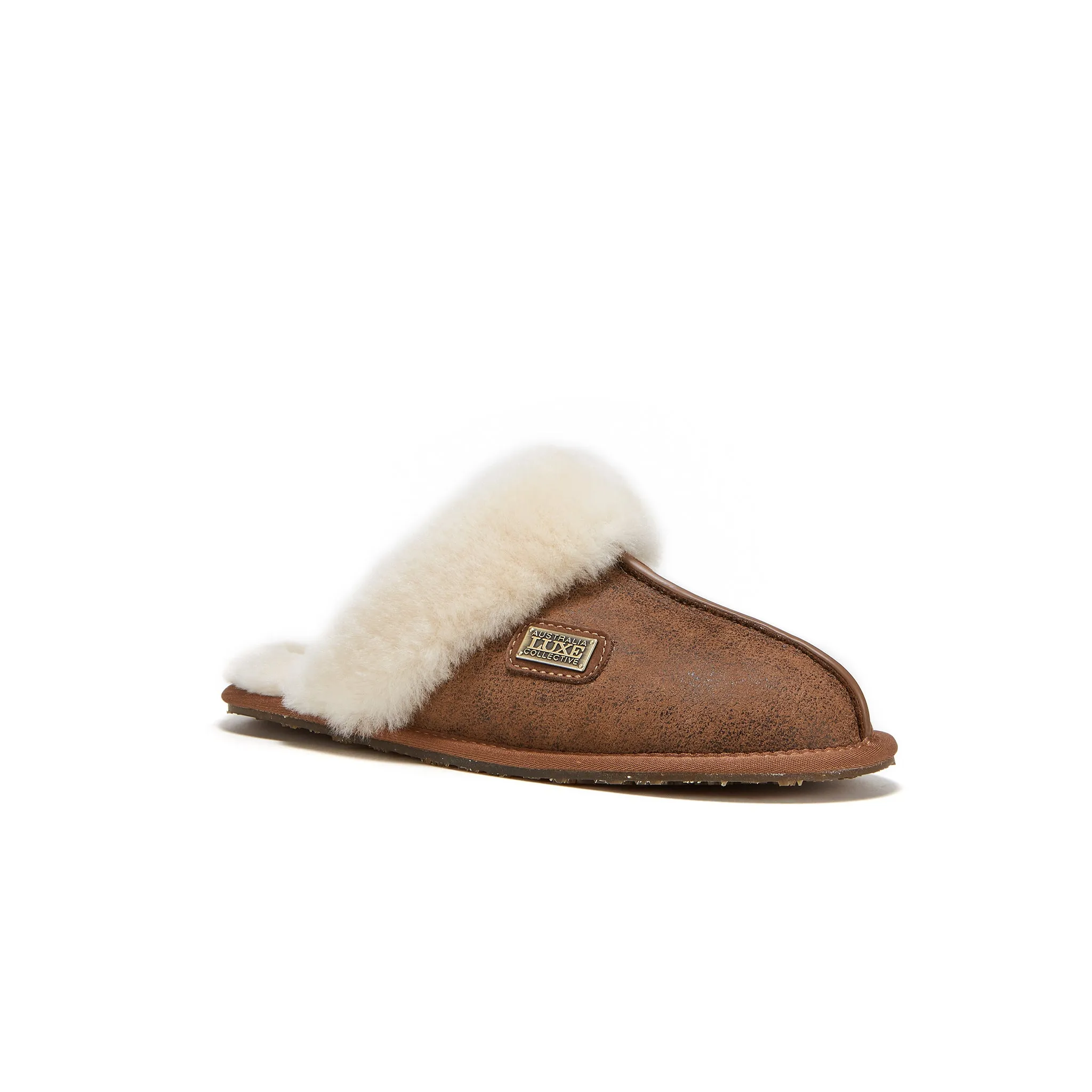 CLOSED MULE AVIATOR CHESTNUT