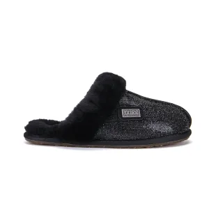 CLOSED MULE GLITTER BLACK