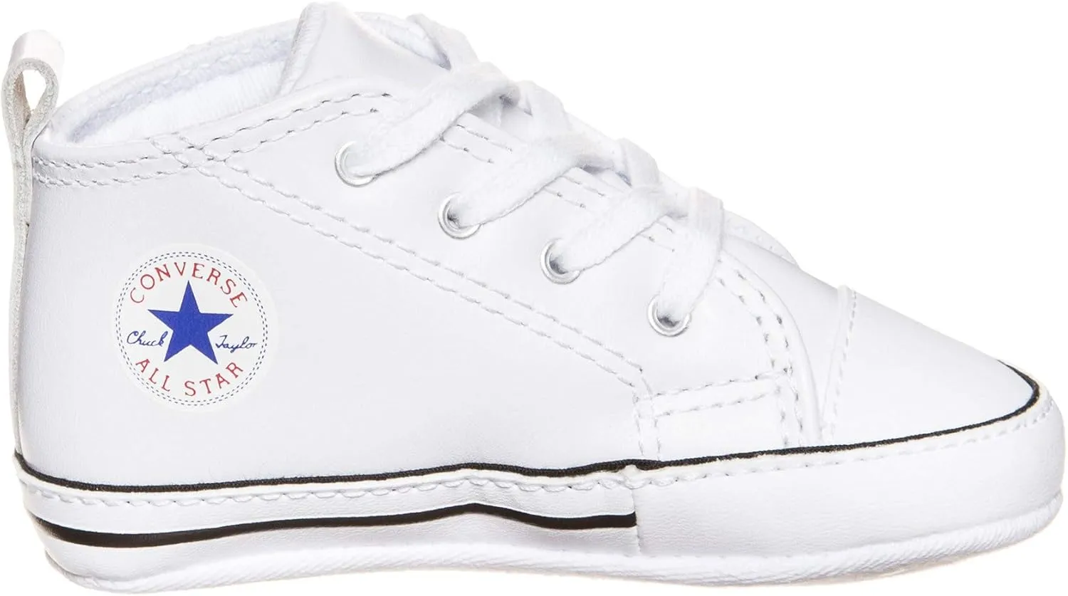 Converse Baby-Boy's First Star Leather High Top Sneaker