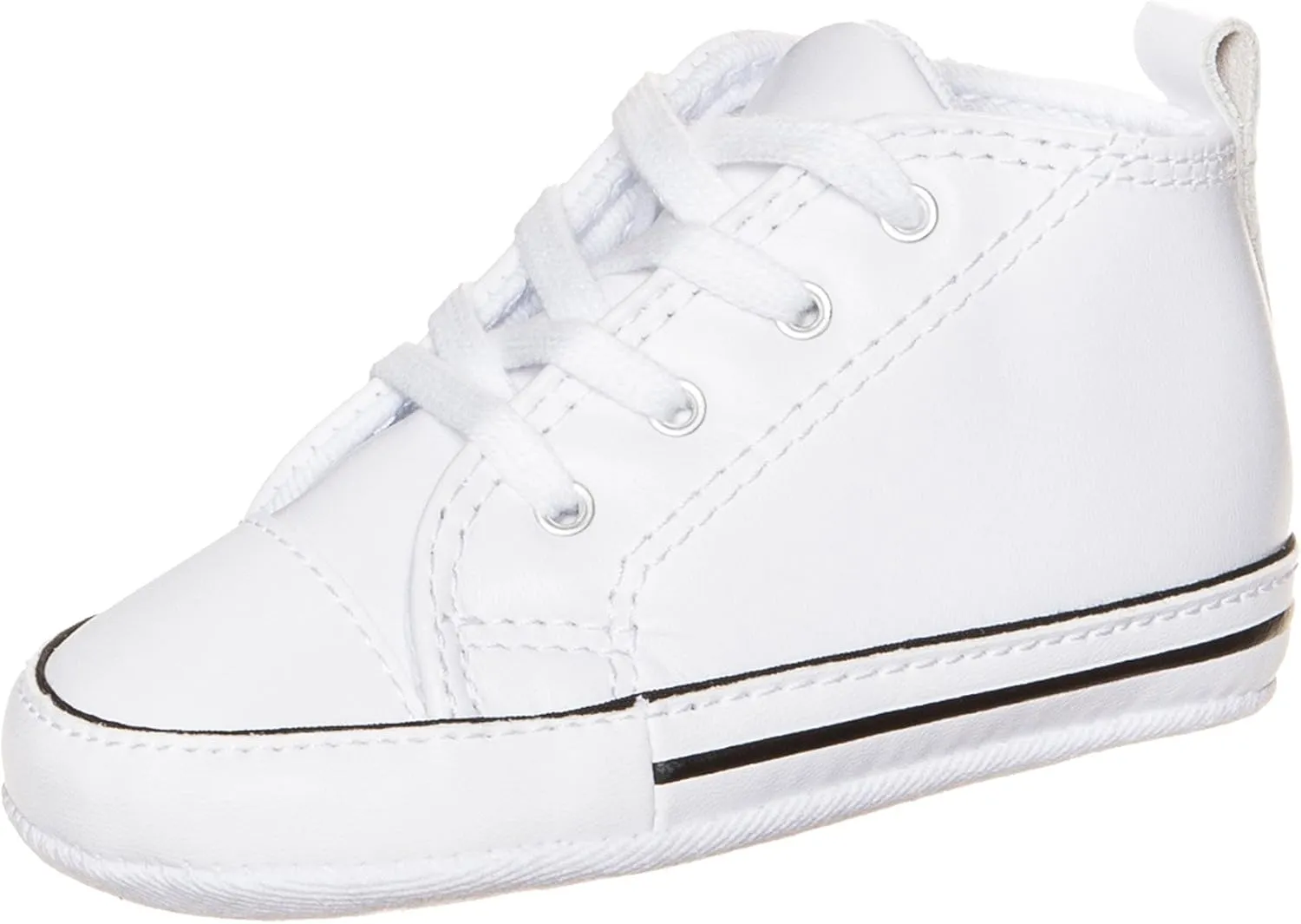 Converse Baby-Boy's First Star Leather High Top Sneaker