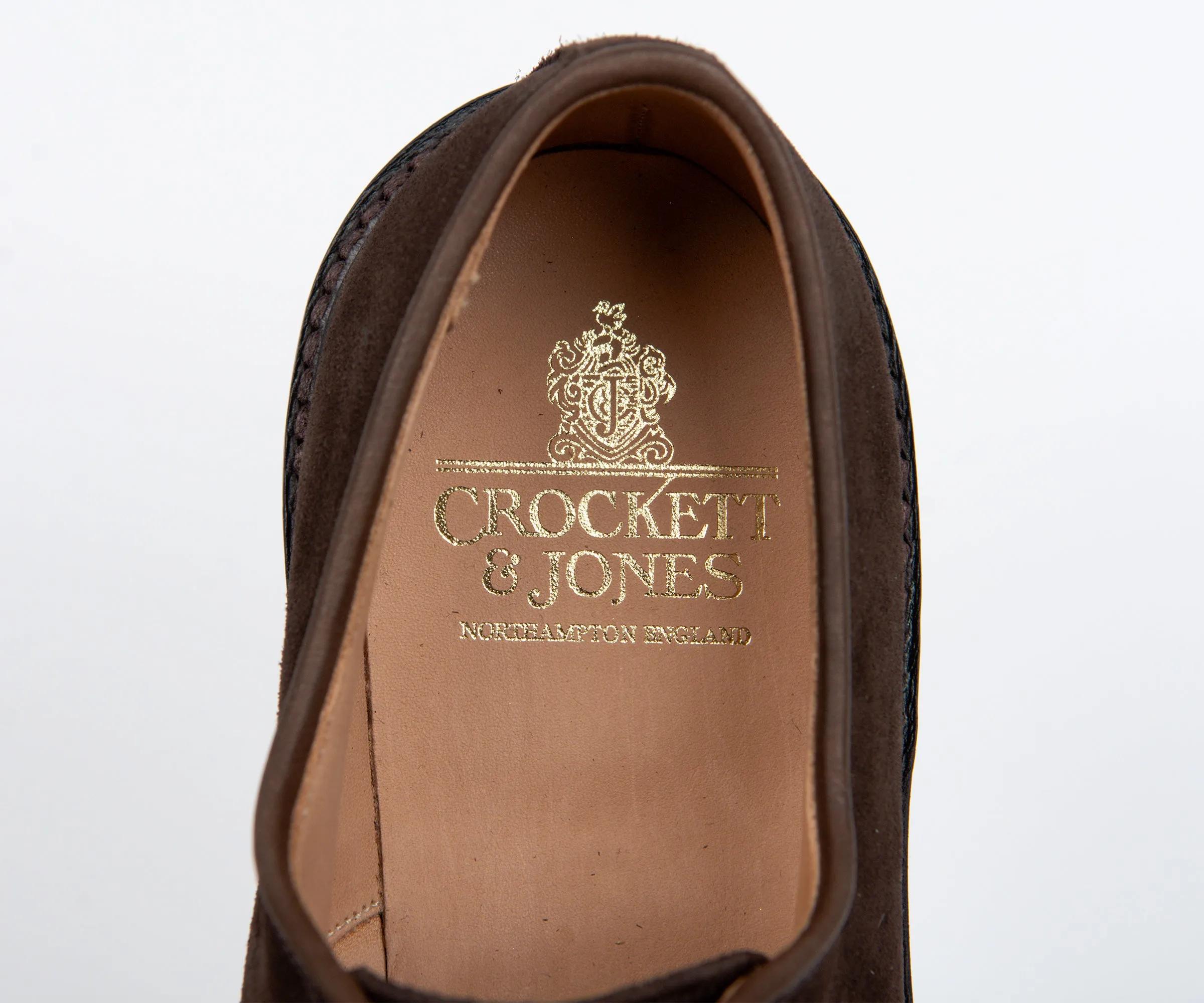 Crockett & Jones Lanark 3 Suede Shoe Dark Brown