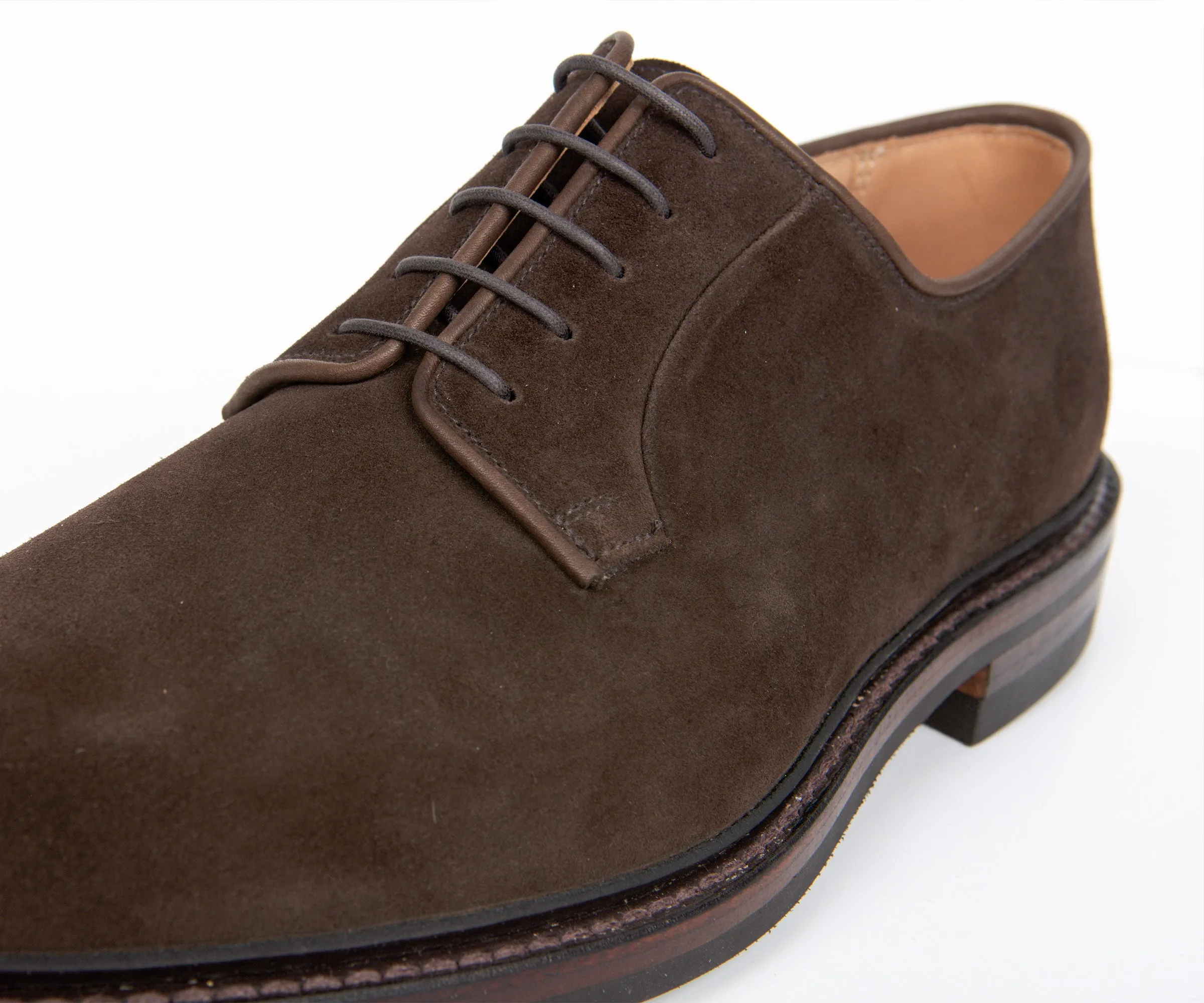 Crockett & Jones Lanark 3 Suede Shoe Dark Brown