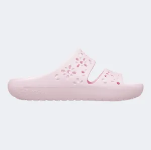 Crocs Classic Floral Cut Out Unisex Lifestyle Slippers Pink Milk