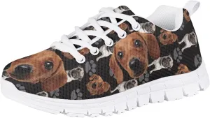 Cute Running Tennis Shoes for Girls Nonslip Lace Up Mesh Athletic Shoes Kids School Casual Soft Walking Sneakers