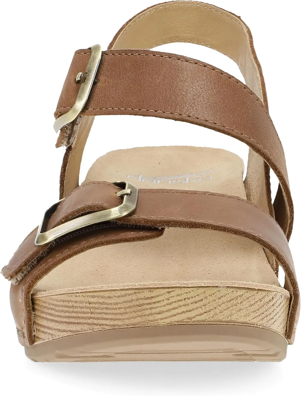 Dansko Trinity Wedge Sandal for Women – Contoured Footbed for All-Day Comfort and Support – Hook & Loop Strap with Buckle Detail – Lightweight Rubber Outsole