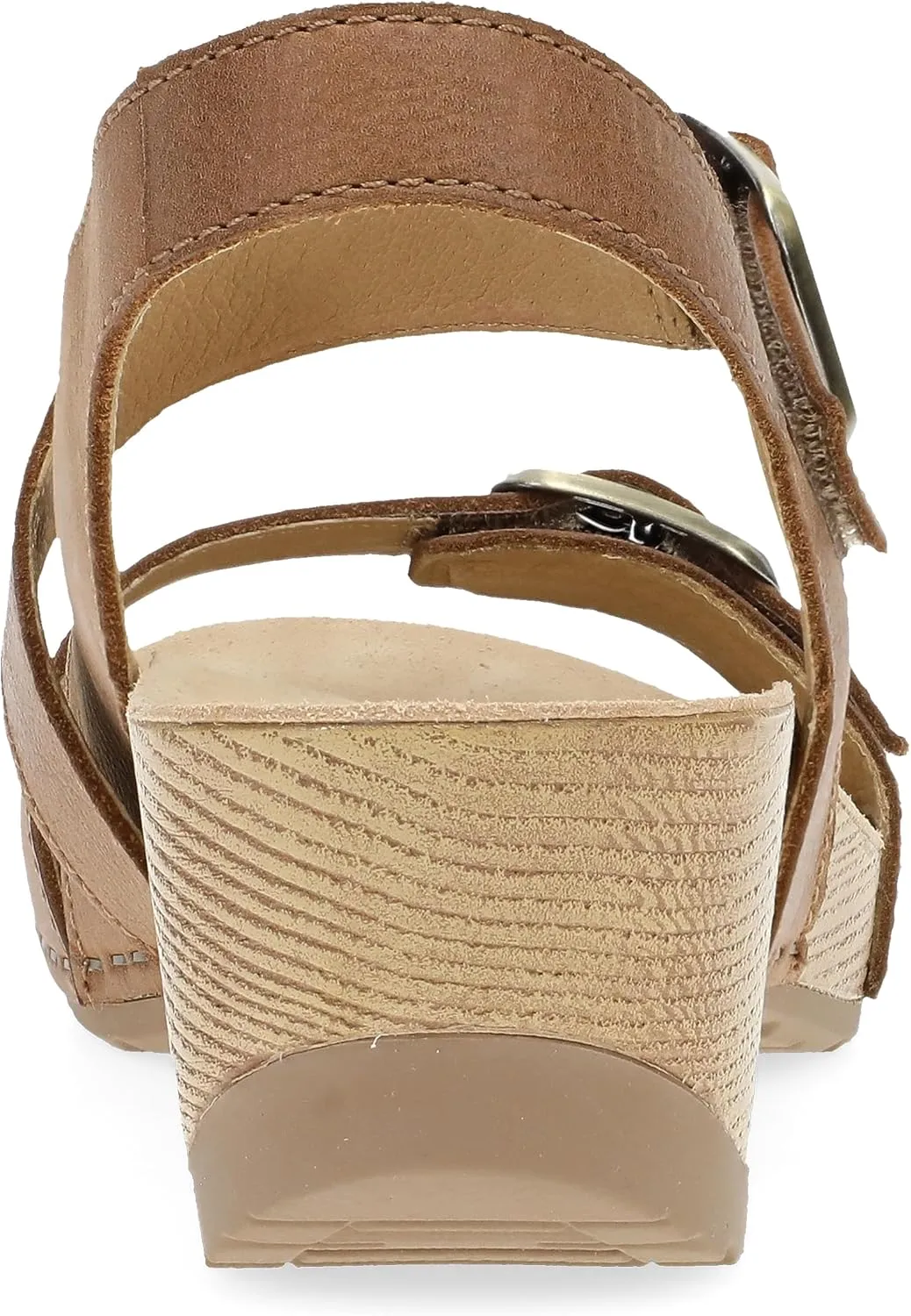 Dansko Trinity Wedge Sandal for Women – Contoured Footbed for All-Day Comfort and Support – Hook & Loop Strap with Buckle Detail – Lightweight Rubber Outsole