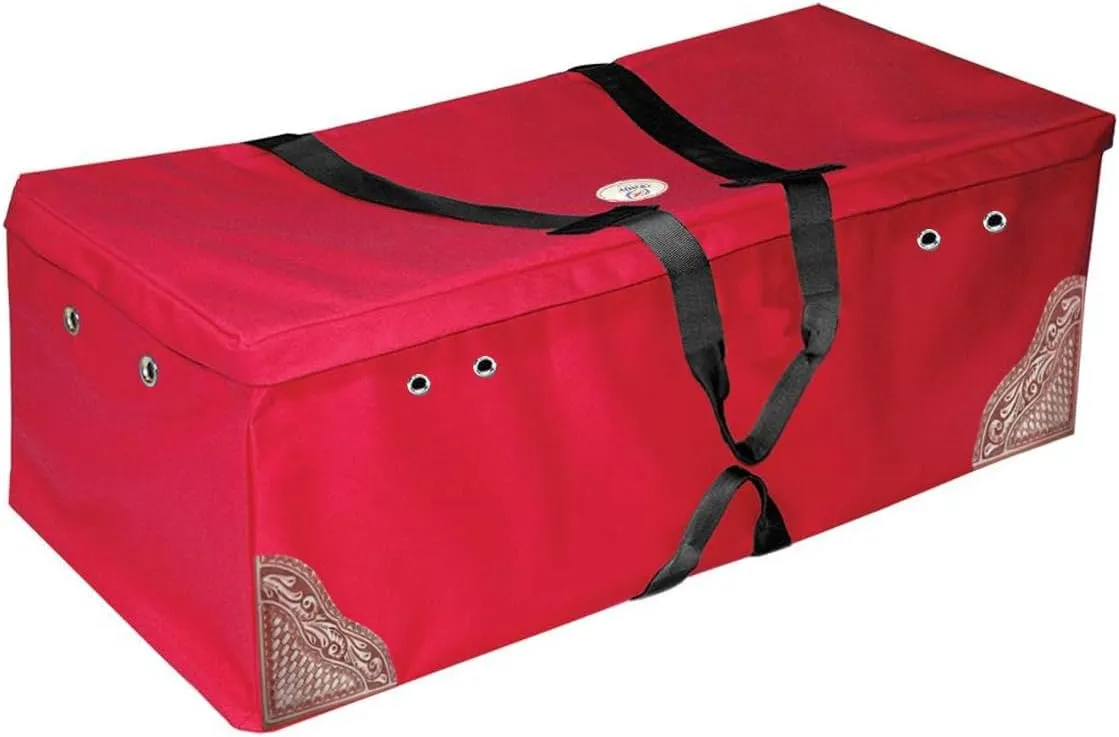 Derby Originals Hay Bale Bag X-Large 600D Waterproof for California Bales with Leaf & Basket Hand Tooled Leather Accents 52" x 28" x 20"