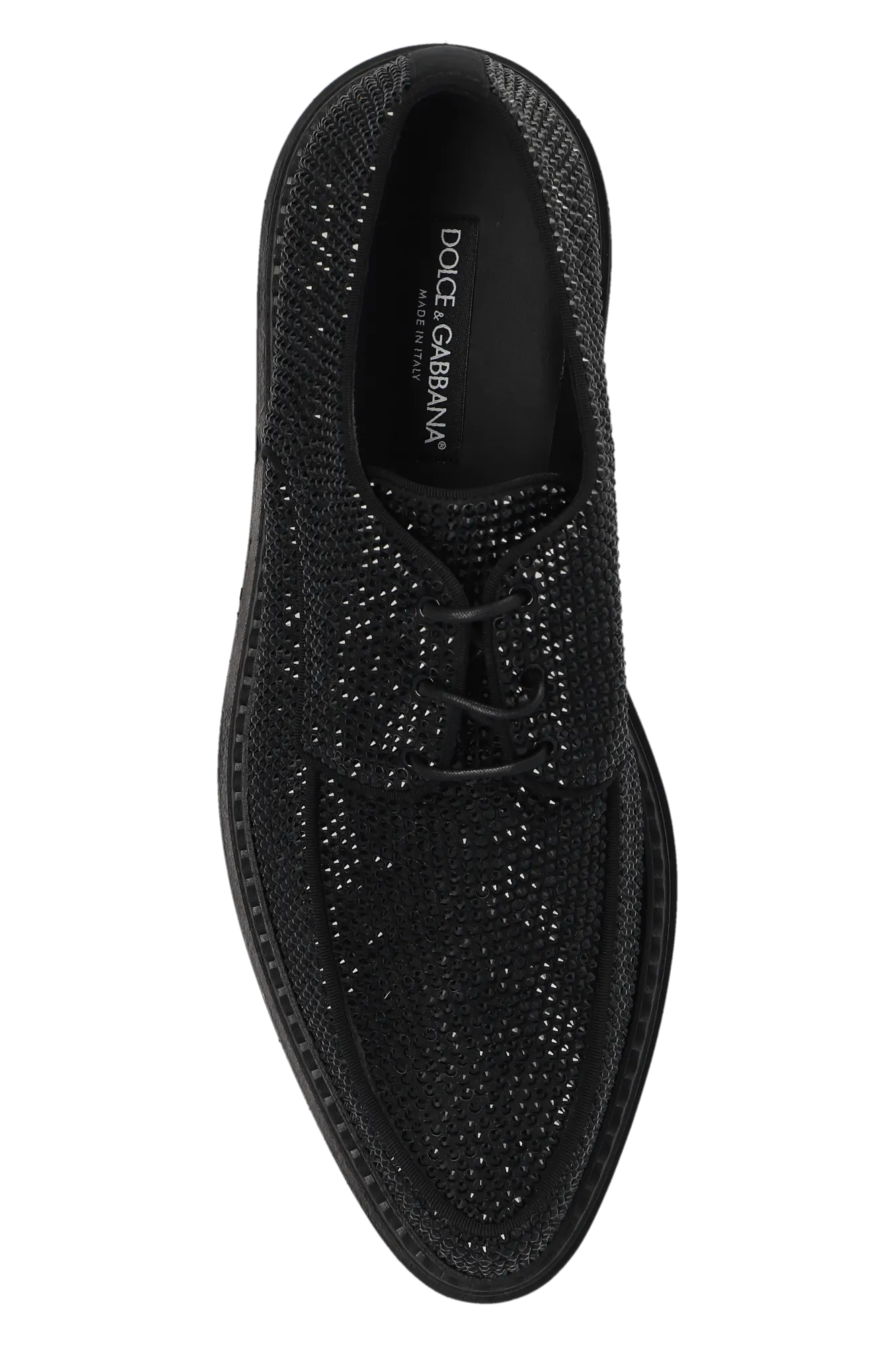 Dolce & Gabbana Derby Shoes With Sparkling Appliqués