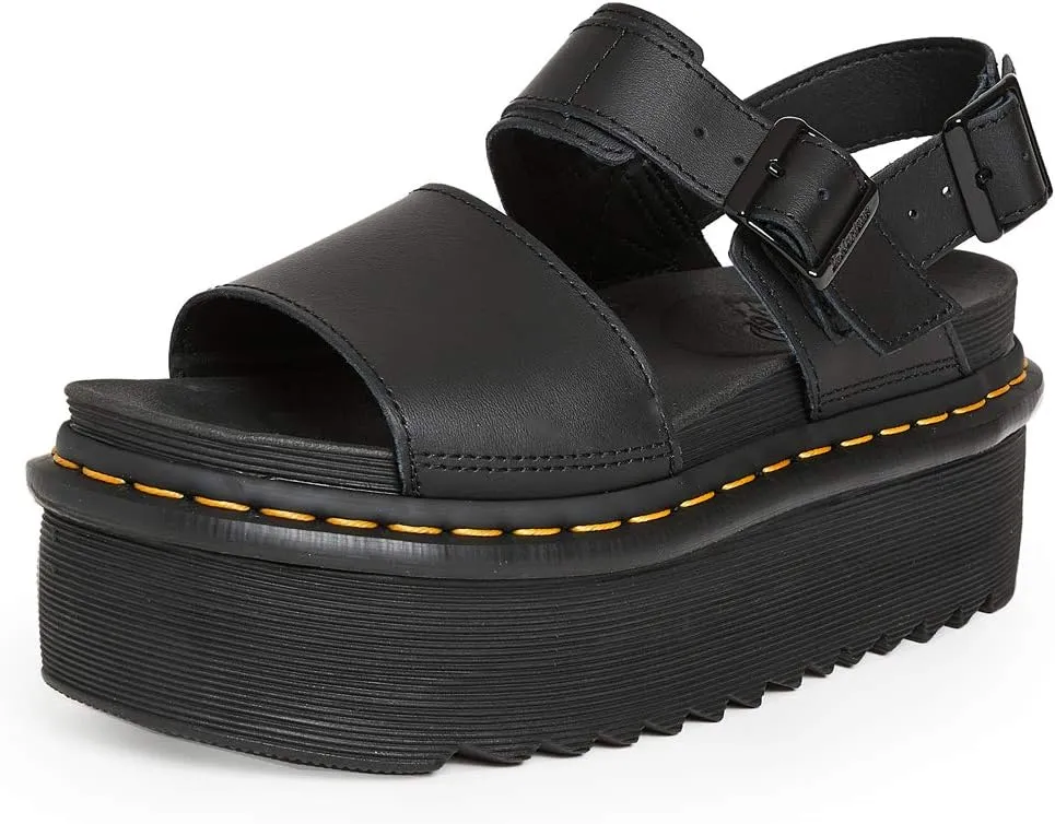 Dr. Martens Women's Voss Platform Sandals, Black, 11 M US