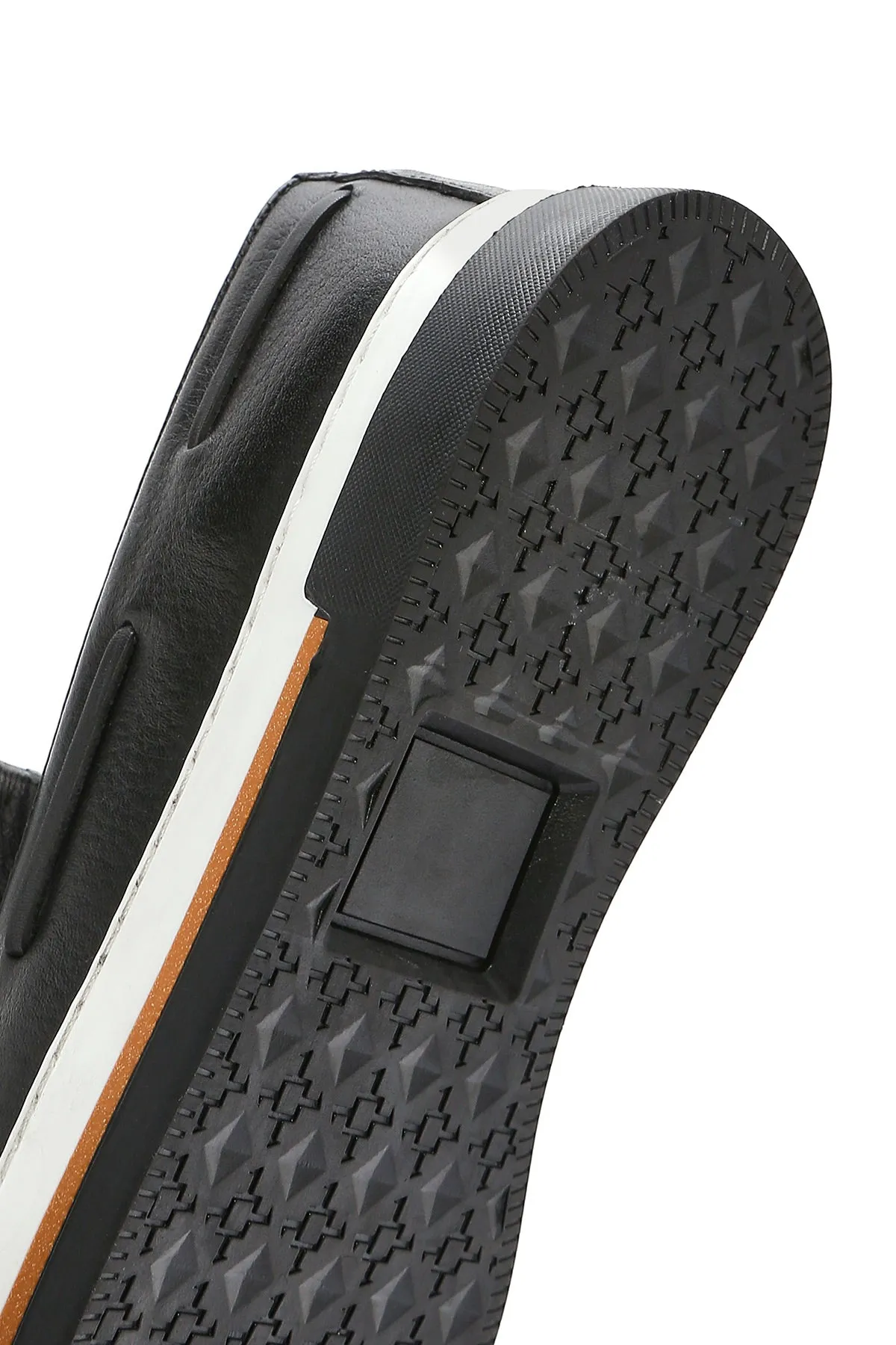 Erkek Siyah Püsküllü Deri Casual Loafer