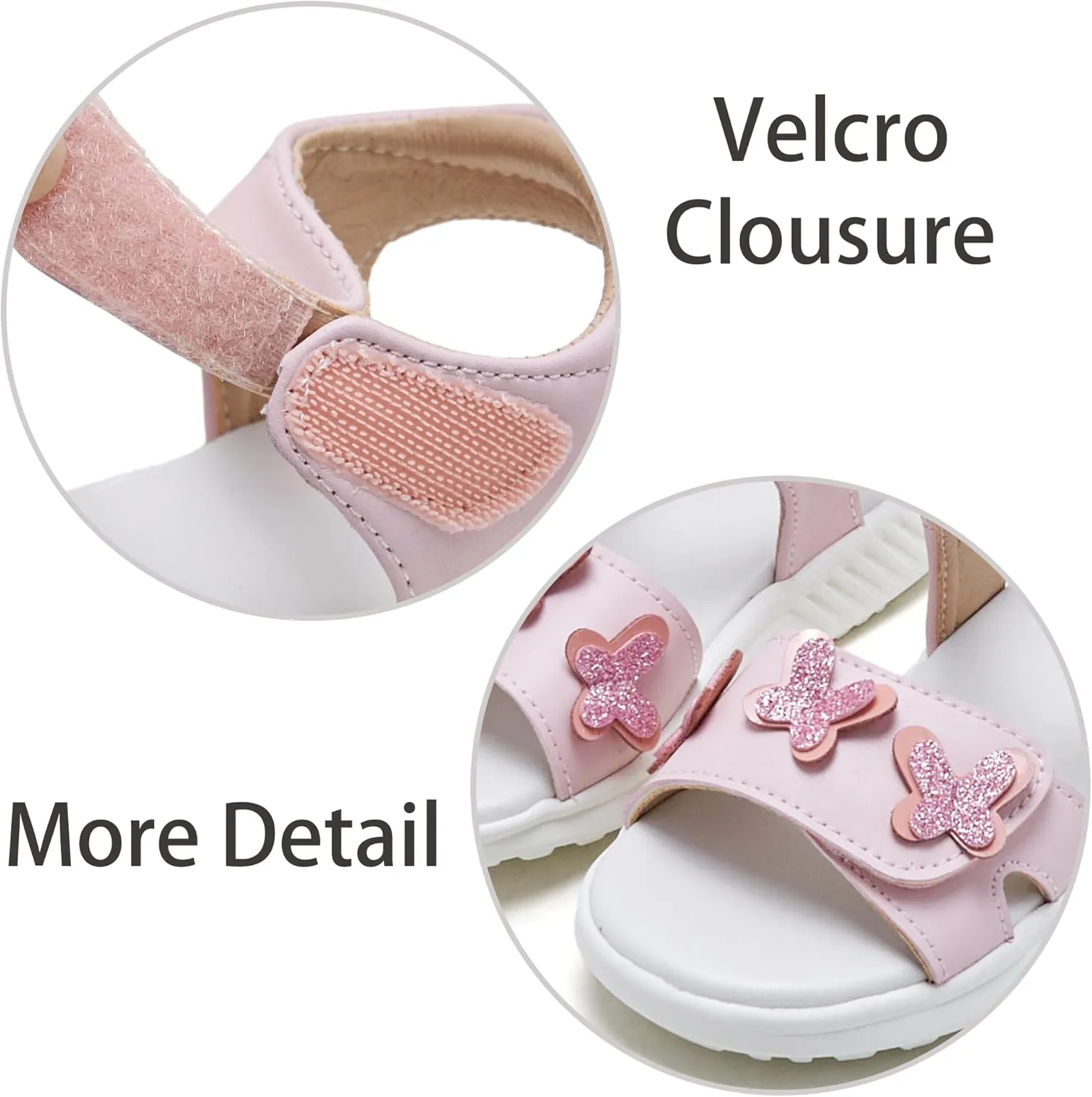 ESTINE Toddler Girls Sandals-Water Friendly Walking Casual Summer Outfit Dress Shoes