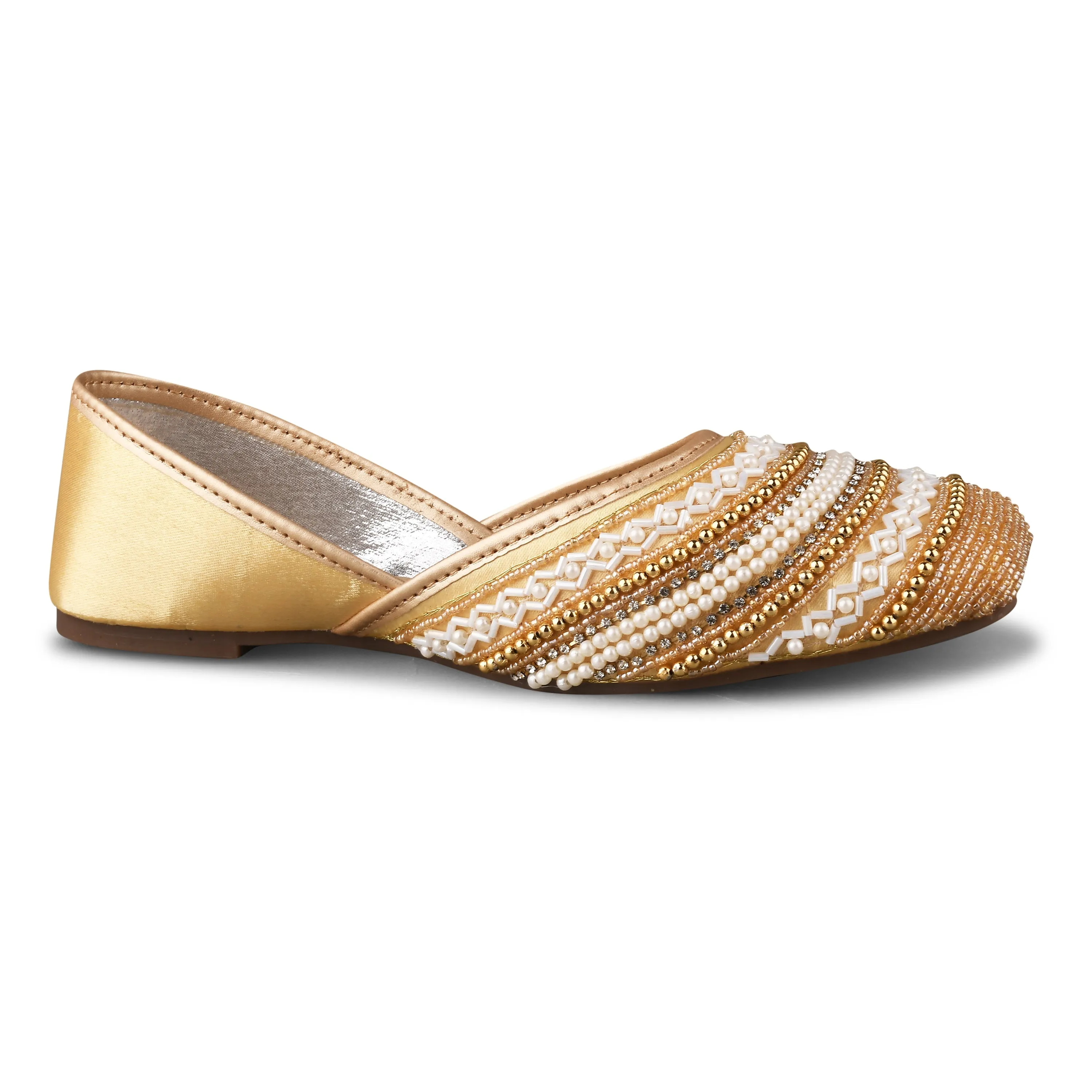 Ethnic Embellished Coloured Sqaure Toe Mojaris Jutti