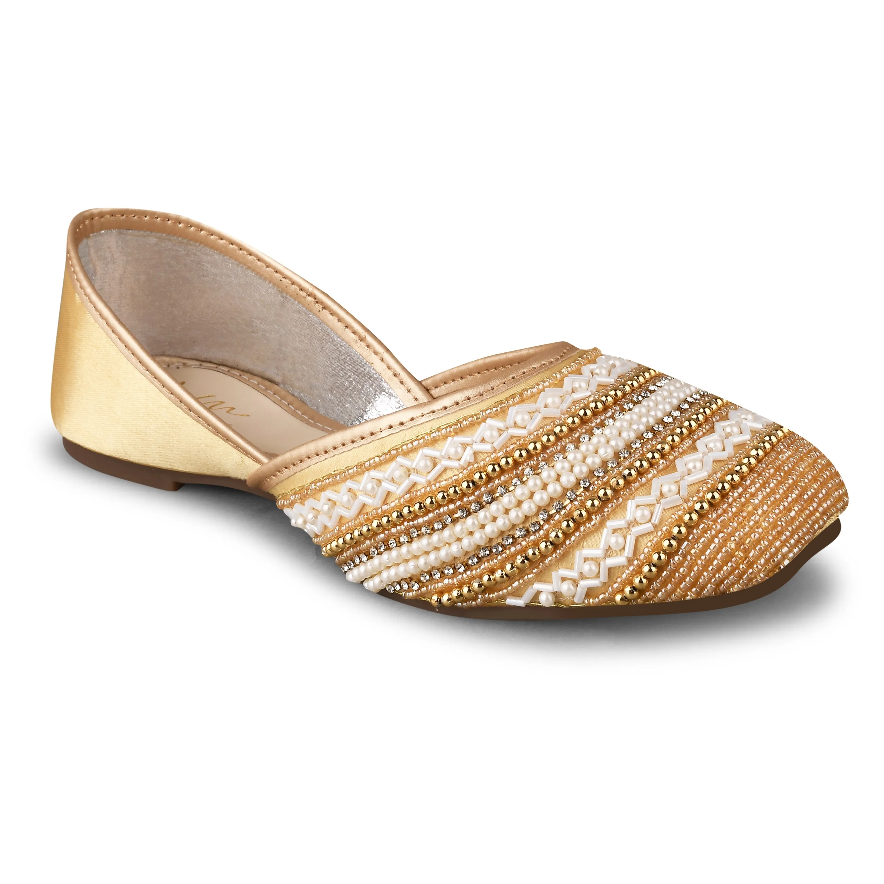 Ethnic Embellished Coloured Sqaure Toe Mojaris Jutti