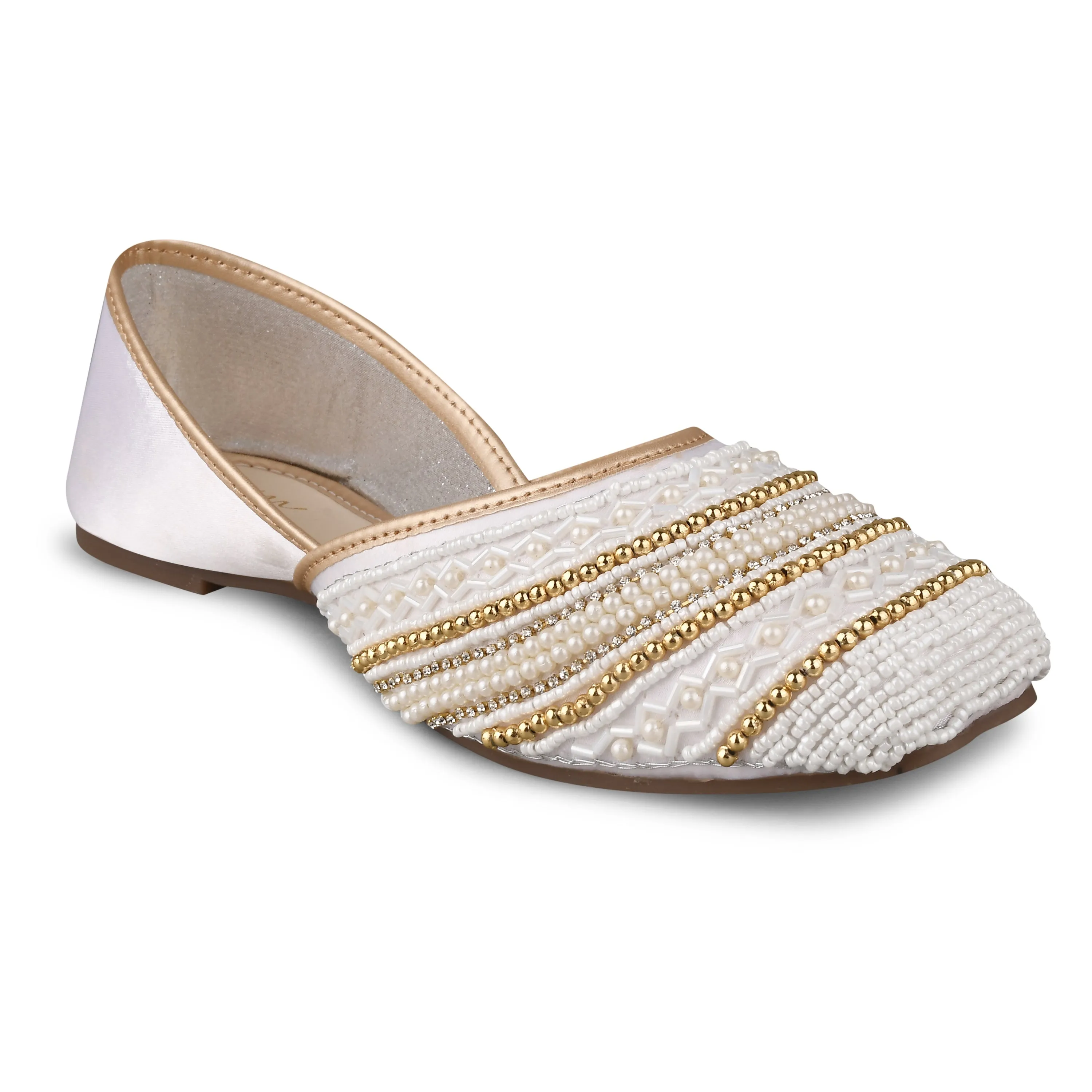Ethnic Embellished Coloured Sqaure Toe Mojaris Jutti