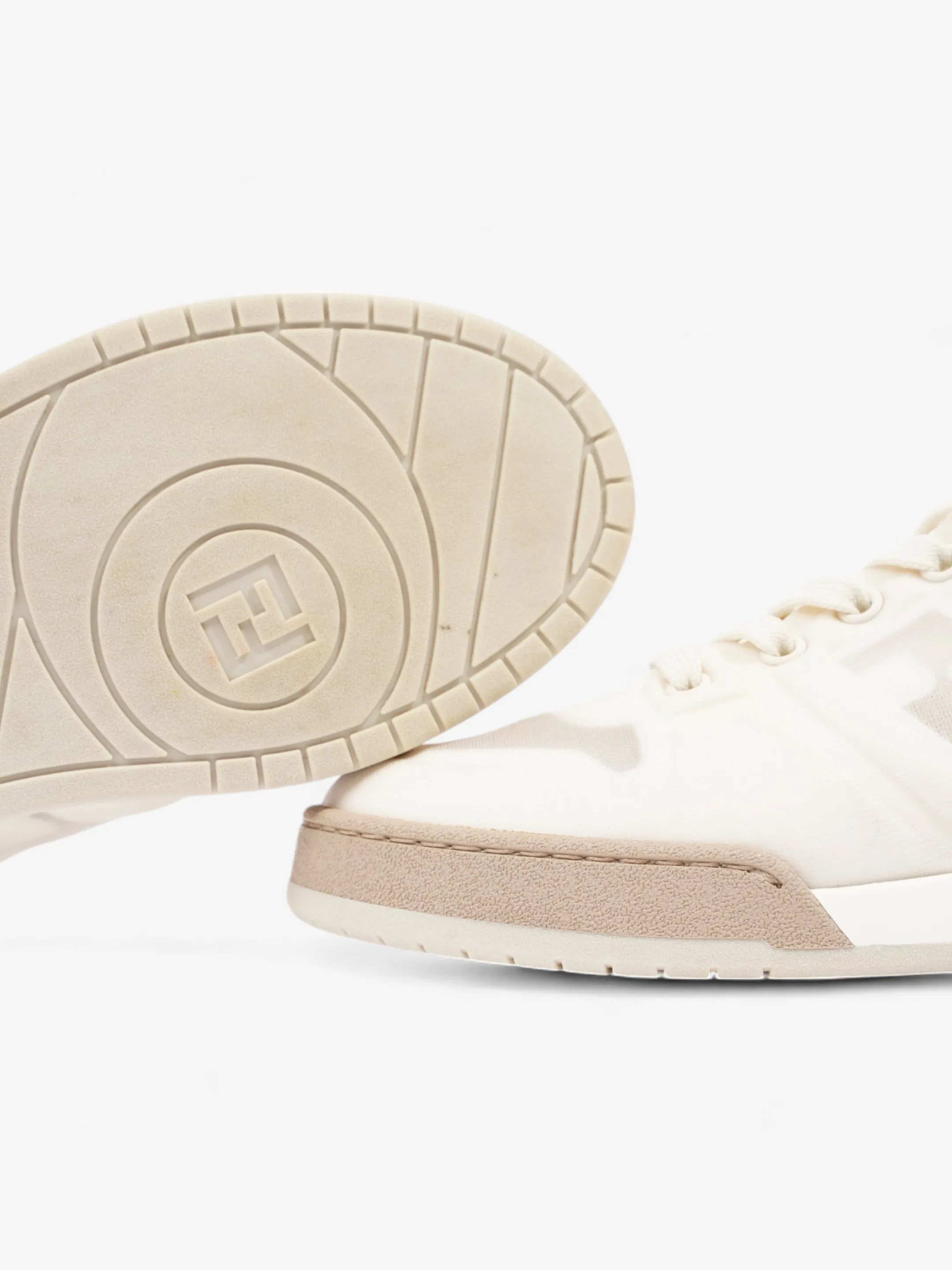 Fendi Low Top Sneaker White Mesh EU 38.5 UK 5.5