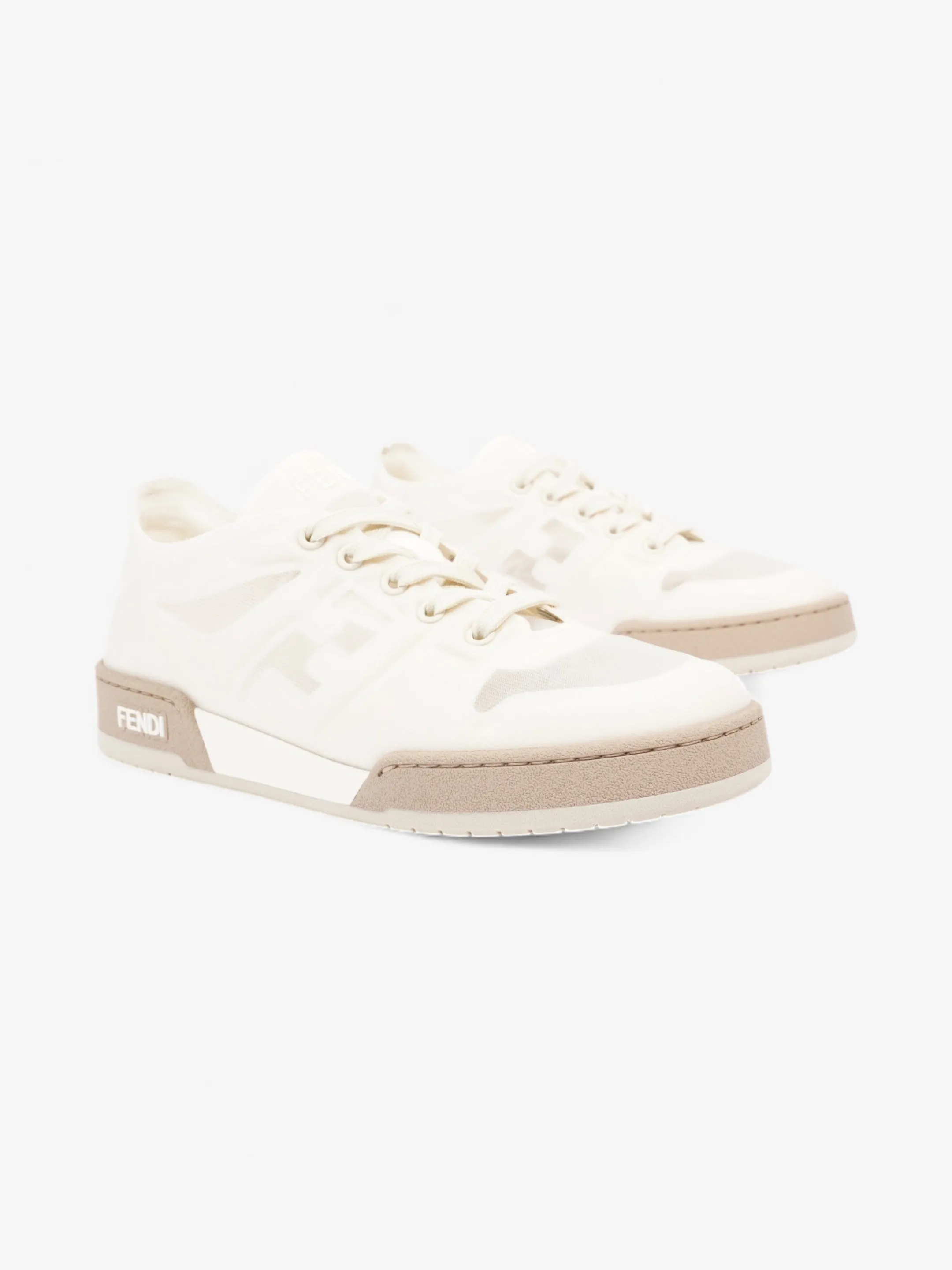Fendi Low Top Sneaker White Mesh EU 38.5 UK 5.5