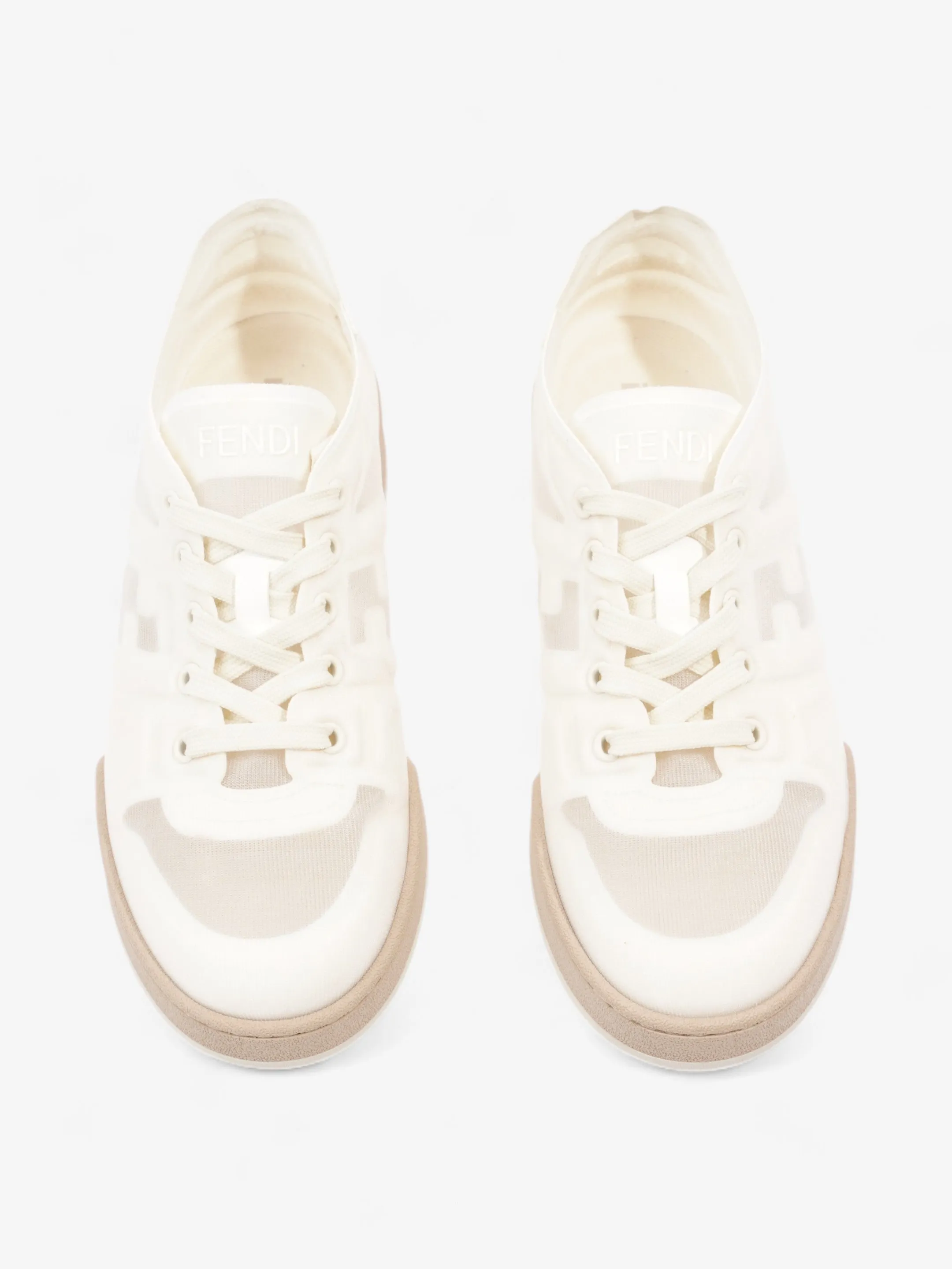 Fendi Low Top Sneaker White Mesh EU 38.5 UK 5.5