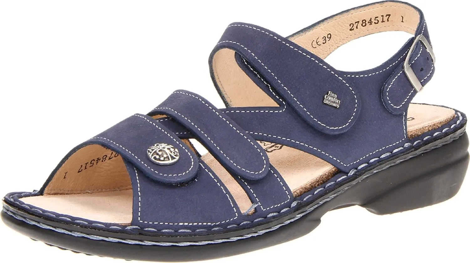 Finn Comfort Women's Gomera Ankle Strap, 34 EU X-Weit