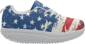 FOR U DESIGNS Fitness Platform Shoes Women Walking Sneaker Casual Wedges Shoes Outdoor for Teenager