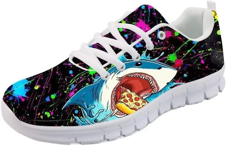 Forchrinse Green Cactus Printed Running Shoes Non-Slip Casual Sneaker for Men Women