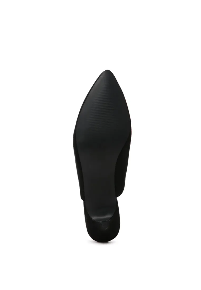 frida pointed toe heeled mules