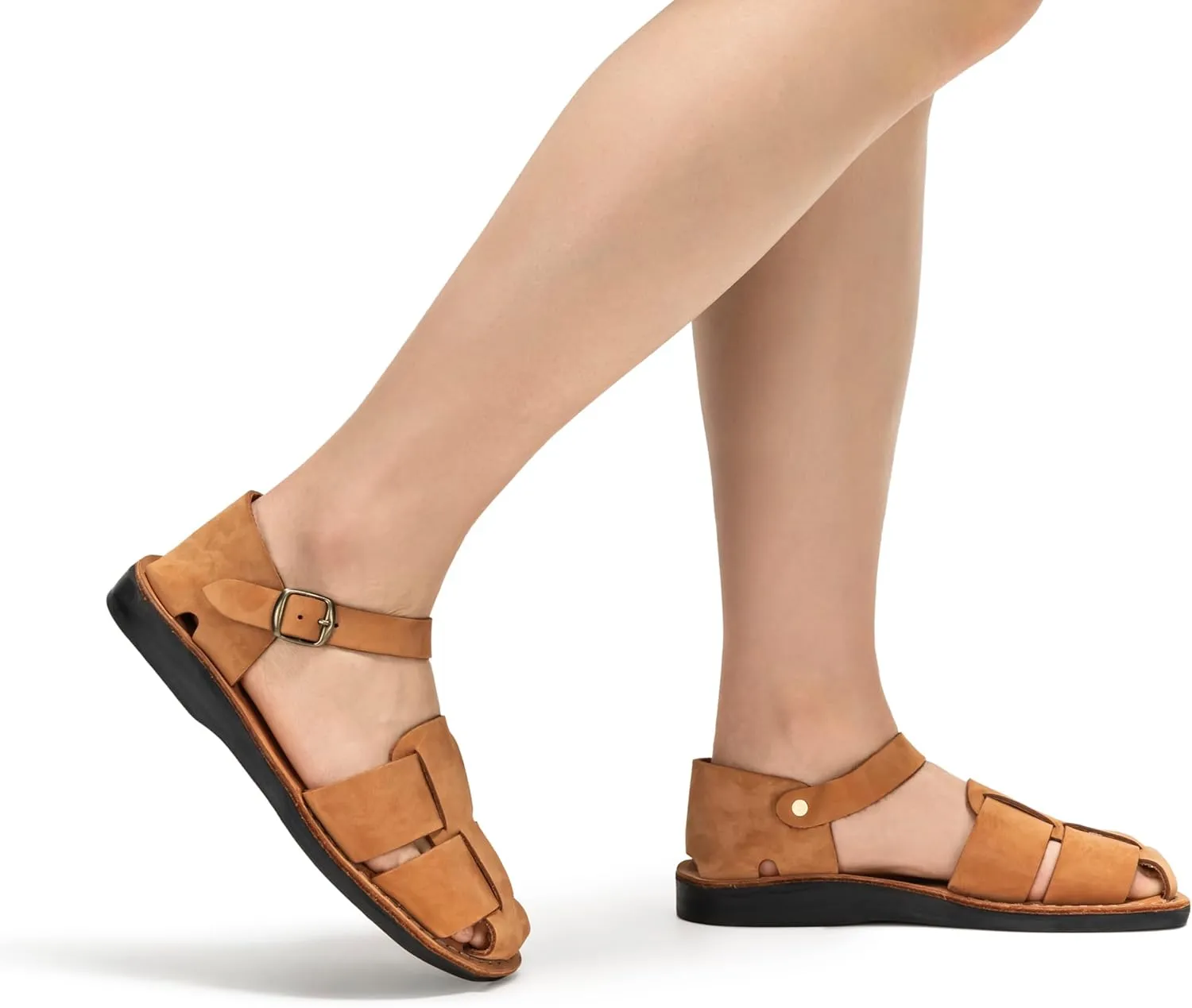 Gemma - Leather Adjustable Strap Sandal - Womens Sandals