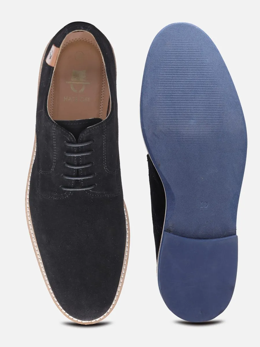 Genuine Leather Lightweight Comfort Insole Lace-up Black Suede Basics Derby