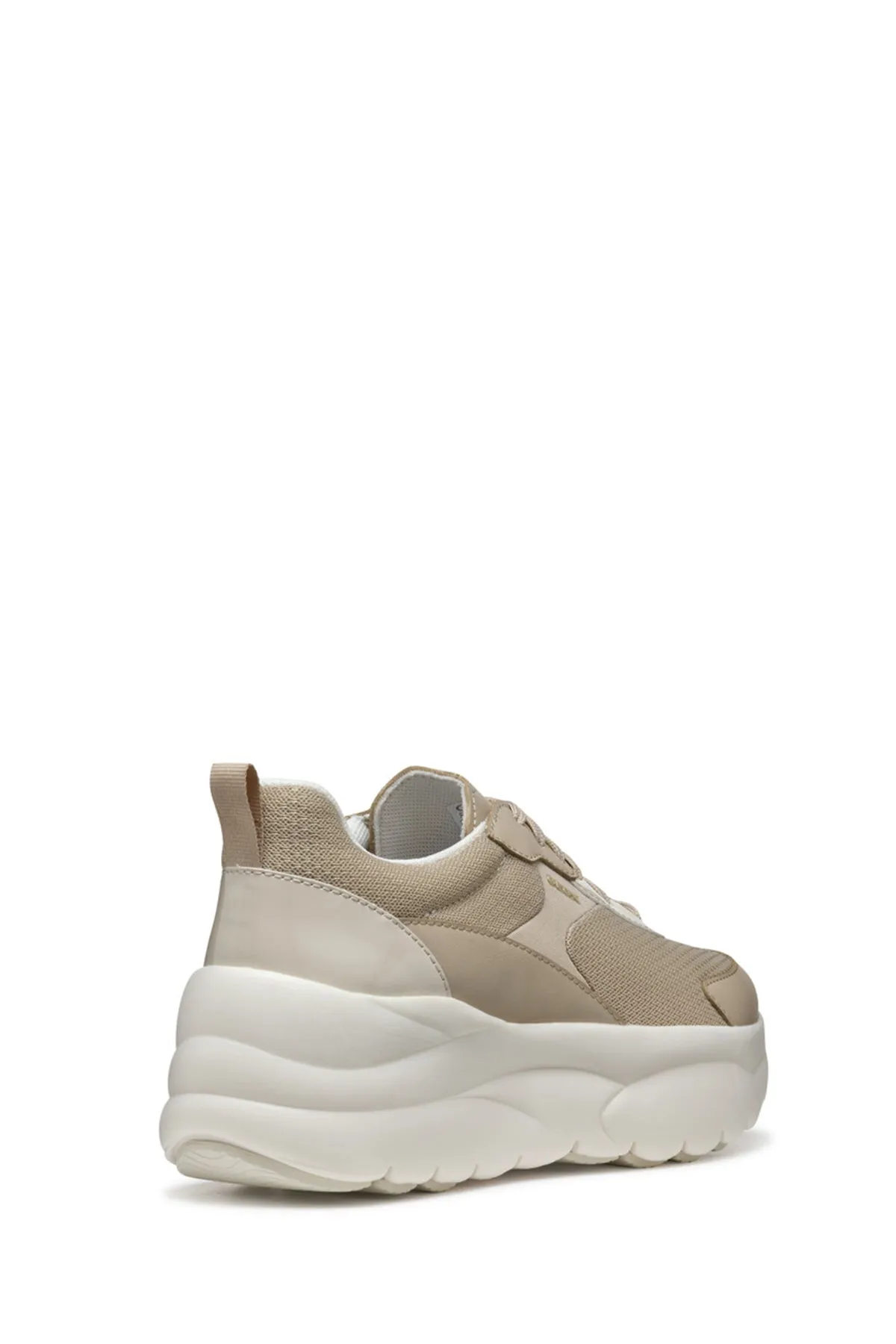 Geox Kadın Bej D Xtors D - Mesh   Geobuck Bağcıklı Kalın Tabanlı Sneaker