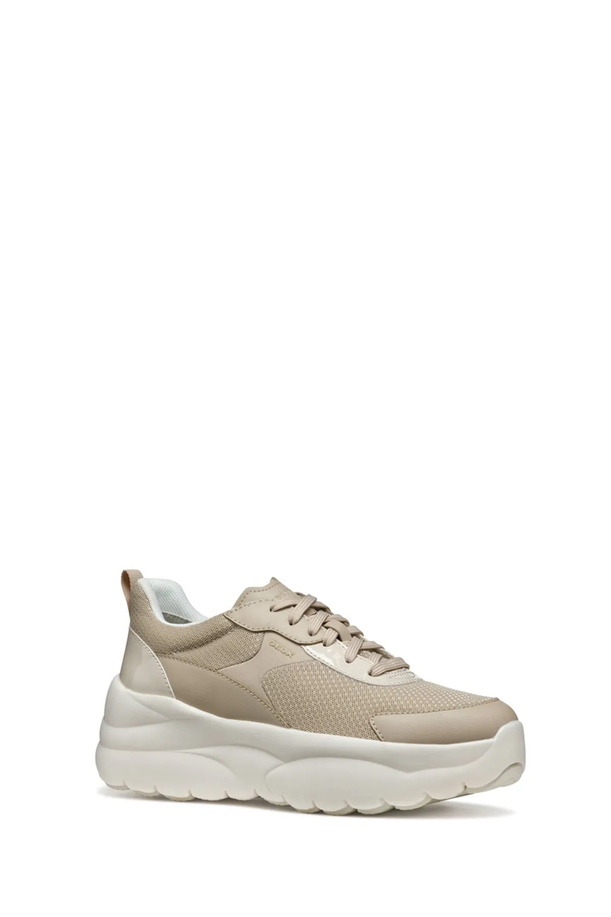 Geox Kadın Bej D Xtors D - Mesh   Geobuck Bağcıklı Kalın Tabanlı Sneaker