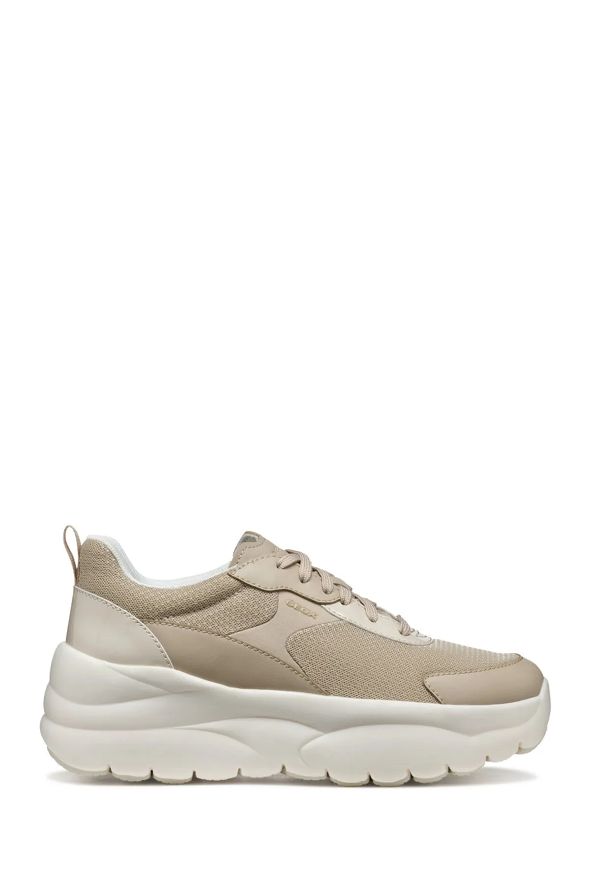 Geox Kadın Bej D Xtors D - Mesh   Geobuck Bağcıklı Kalın Tabanlı Sneaker