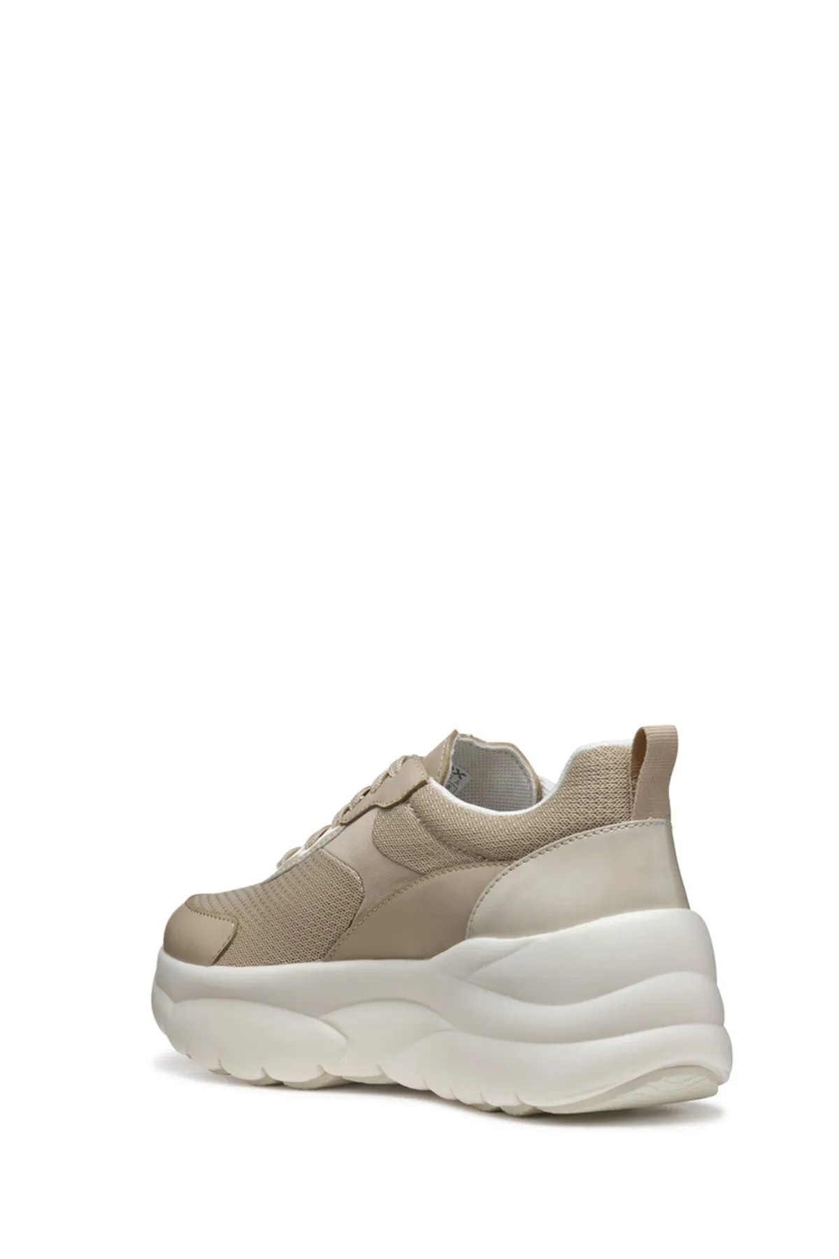 Geox Kadın Bej D Xtors D - Mesh   Geobuck Bağcıklı Kalın Tabanlı Sneaker